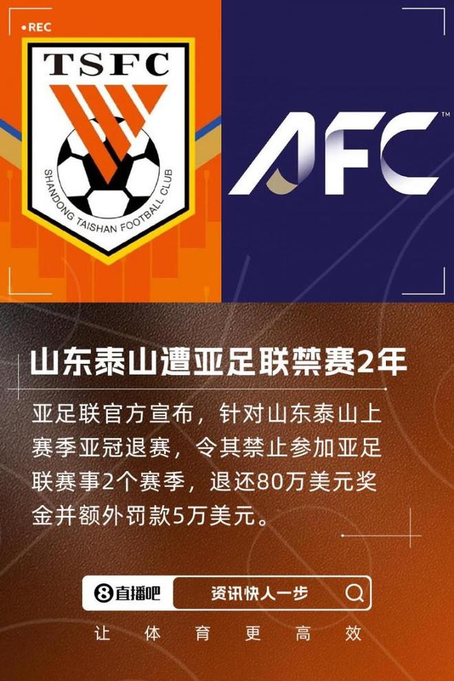 泰山禁賽波及技術(shù)分亞冠席位，全中超受影響。